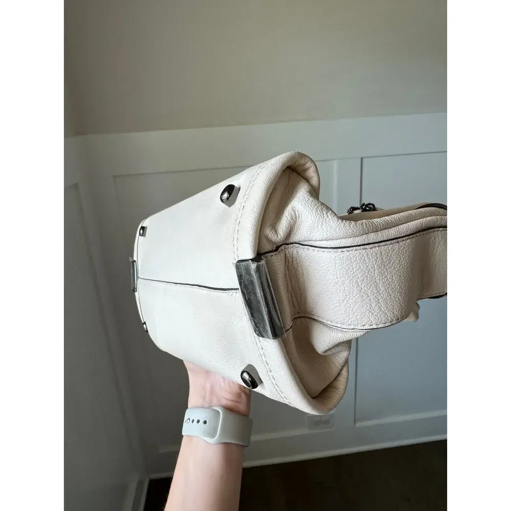 Coach Swagger 27 White Glove-Tanned Leather Top Handle Satchel Bag